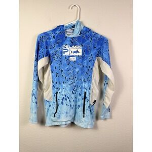 Pelagic Exo Tech Hoody‎ Dorado Blue Youth Size Small